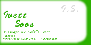 ivett soos business card